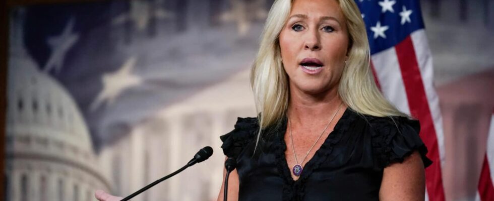 Outgoing Georgia Republican Rep. Majorie Taylor Greene…